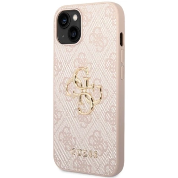 Guess GUHCP15S4GMGPI case for iPhone 15 6.1" pink/pink hardcase 4G Big Metal Logo