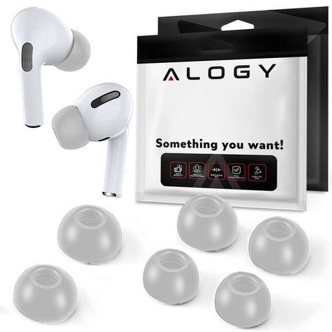 6x Alogy SML paměťové silikonové kryty pro Apple AirPods Pro šedé