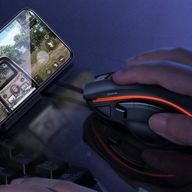 Baseus GAMO GM01 gaming mouse, 9 programmable keys, 6400DPI (black)