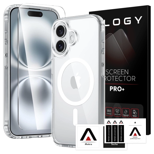 Etui do Apple iPhone 16 Plus obudowa Alogy Anti-Shock Hybrid Case do MagSafe + szkło hartowane