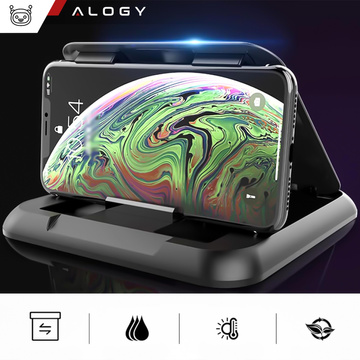 Alogy Carbon Autohalterung für Telefon bis 6,8 Zoll, GPS, Cockpit Schwarz