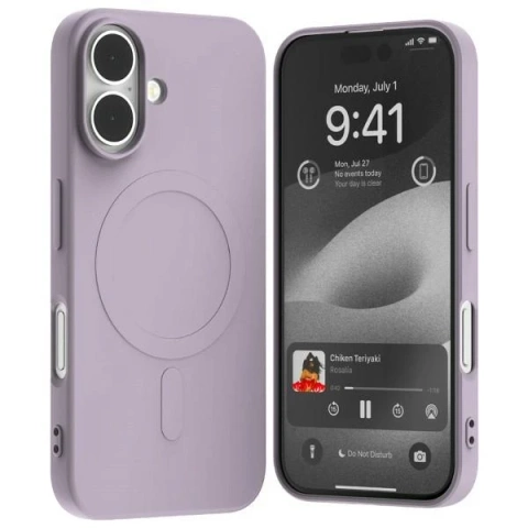 Mercury MagSafe Semi-Silicone Case for iPhone 16 6.1" Lilac Purple