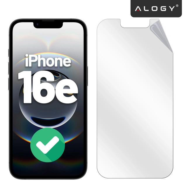 Folia hydrożelowa do Apple iPhone 16e – elastyczna ochrona ekranu, samoregeneracja, pełne dopasowanie i wysoka przejrzystość – Alogy Hydrogel Film™