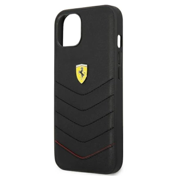 Puzdro na telefón Ferrari iPhone 13 mini 5,4" čierne/čierne pevné puzdro Off Track Quilted