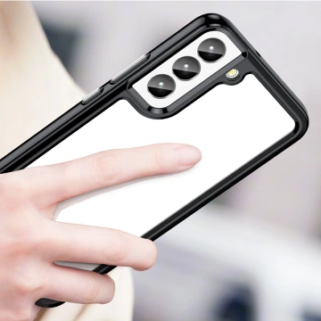 Protective phone case Outer Space Case for Samsung Galaxy S23 Plus cover with a flexible frame black