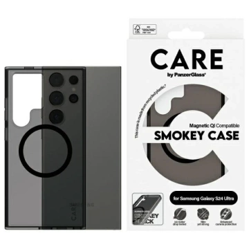 Чохол для Samsung Galaxy S24 Ultra CARE від PanzerGlass Flagship QI, димчастий