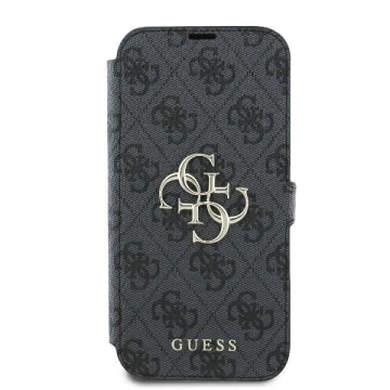 Guess GUBKP16M4GMGGR iPhone 16 Plus 6,7" černá/černá kniha 4G Metal Logo