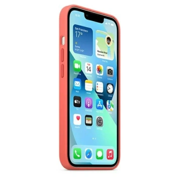 Original Protective Apple Phone Case MM1V3ZM/A for Apple iPhone 13 Mini 5.4" MagSafe Pink Pomelo/Pomelo Pink Silicone Case