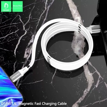 Кабель Denmen D11T USB Type-C 2.4A Чорний 1 м Магнітний