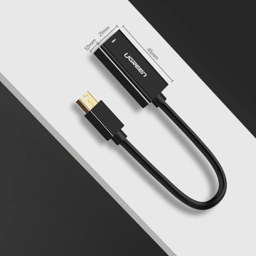 UGREEN cable adapter FHD (1080p) HDMI (female) - Mini DisplayPort (male - Thunderbolt 2.0) white (MD112 10460)