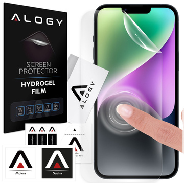 Гідрогелева плівка для iPhone 14 Plus, захисна плівка для екрану телефону Alogy Hydrogel Film