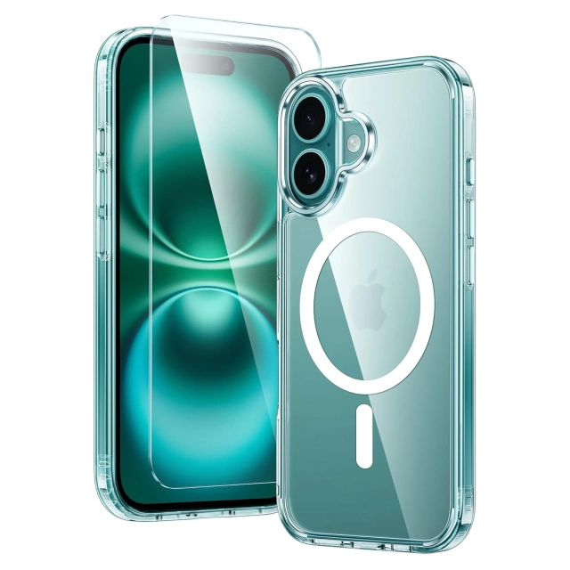 Puzdro pre Apple iPhone 16 Alogy Anti-Shock Hybrid Case pre MagSafe Transparent