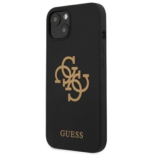 Guess GUHCP13SLS4GGBK iPhone 13 mini 5,4" černé/černé pevné pouzdro Silikonové 4G Logo