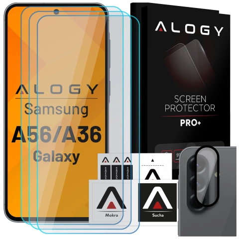 Alogy Glass Pack 3x Gehärtetes Glas für den Bildschirm 9h Glas für das Objektiv für Apple iPhone 14 Pro