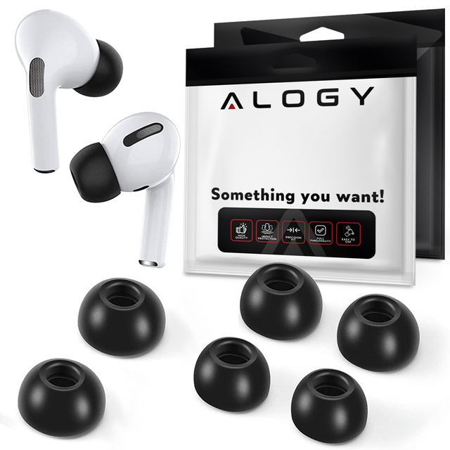 6x silikonový kryt paměti Alogy SML pro Apple AirPods Pro černý