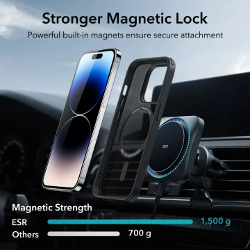 Ochranné puzdro na telefón ESR CH HaloLock MagSafe pre Apple iPhone 14 Pro Frosted Black