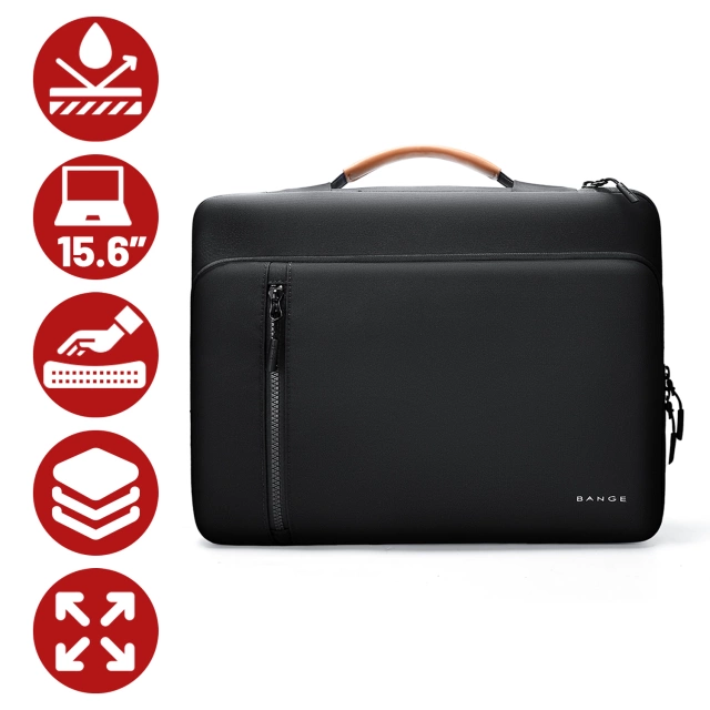 Bange Waterproof Backpack for Laptop 15.6" City Travel 45x30x16 cm for Work Airplane Men's Women's with USB Port Black