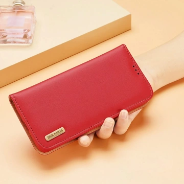 Dux Ducis Hivo protective case for Samsung Galaxy S23 Plus flip cover wallet stand RFID blocker red