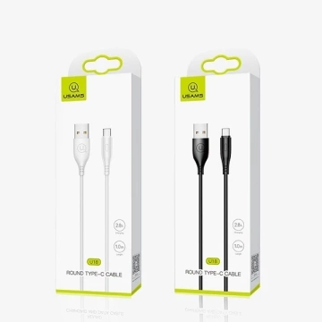 USAMS kabel U18 USB-C 2A Fast Charge 1m bílý