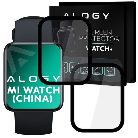2x Alogy Full Glue 3D Flexible Glass for Xiaomi Mi Watch (China Version) Black