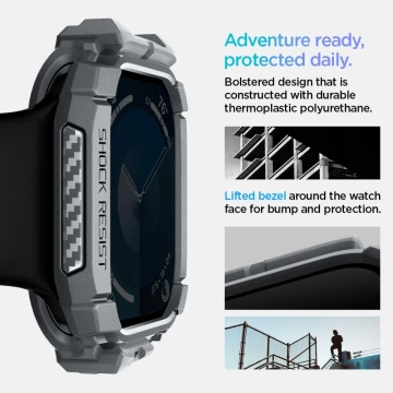 ЧОХОЛ ДЛЯ APPLE WATCH 10 (46 ММ) ТЕМНО-СІРИЙ SPIGEN RUGGED ARMOR