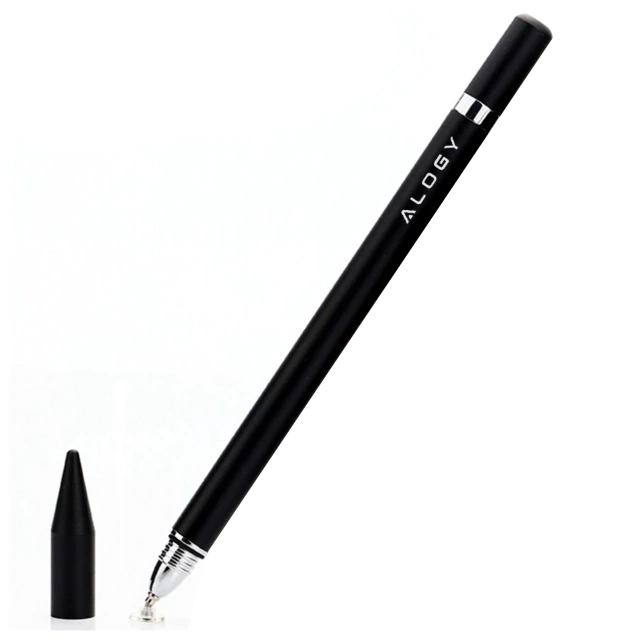 Alogy 2-in-1 kapazitiver Touch-Stift für Telefon-Tablet-Bildschirm mit Stift Schwarz