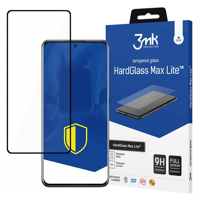 Szkło hartowane do Xiaomi 12/12X 3mk HardGlass Max Lite 9H na cały ekran pełne