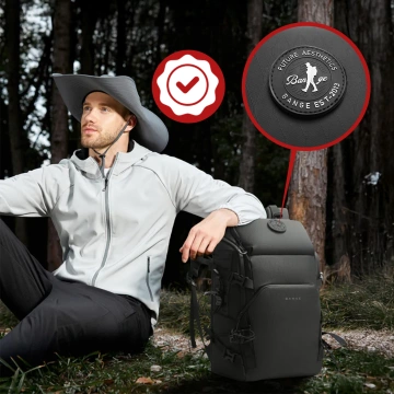 Bange Waterproof Backpack for Laptop 15.6" City Travel 45x30x16 cm for Work Airplane Men's Women's with USB Port Black