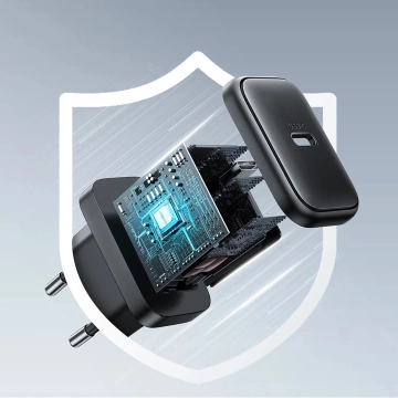 Sieťová nabíjačka Joyroom USB-C 25W SFC / PPS / PD - čierna