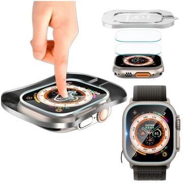 Tvrdené sklo pre Apple Watch Ultra 2 / Ultra 49 mm ochrana obrazovky Alogy Protector 9H s polohovacím rámom