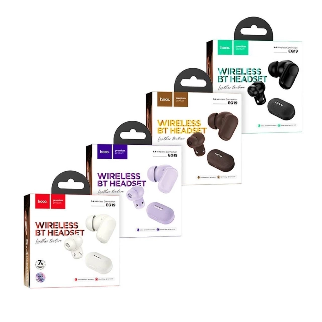 HOCO TWS EQ19 Kabellose Bluetooth-Kopfhörer Ladehülle Weiß