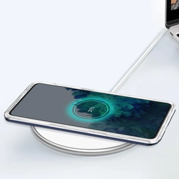 Priehľadné puzdro 3v1 na silikónový kryt Samsung Galaxy S23 Plus s rámom modrý