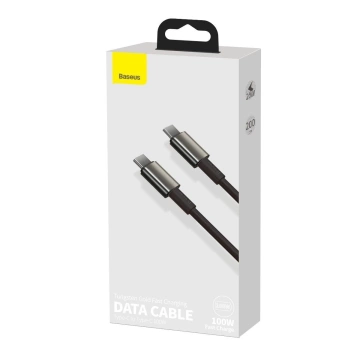 Baseus Tungsten Gold kábel USB-C na USB-C, 100 W, 2 m (čierny)