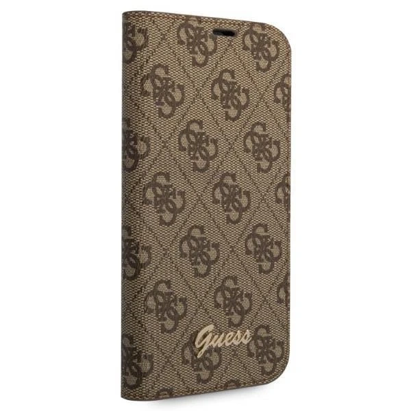Чохол Guess GUBKP14SHG4SHW для Apple iPhone 14 6.1" коричневий/коричневий книжка 4G Vintage Gold Logo