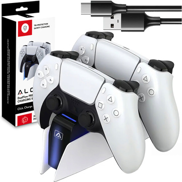 Подвійна док-станція для контролера PlayStation 5 PS5 Pad White