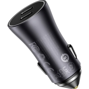 BASEUS Car Charger 2 x Type C PD QC4.0 3A 40W CGJP000013 Black