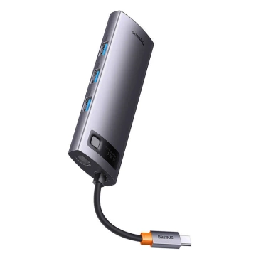 Hub 6w1 Baseus StarJoy Series, USB-C do HDMI 3 x USB 3.0 USB-C PD RJ45