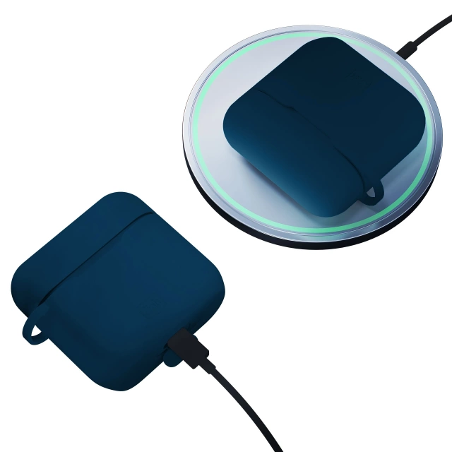 Etui 3mk silikónové puzdro na slúchadlá AirPods námornícka modrá do Apple AirPods 3. gen.