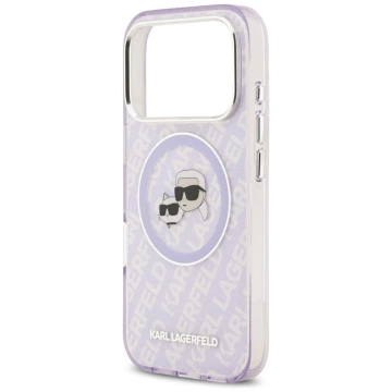 Etui Ochronne do iPhone 17 Pro Max Karl Lagerfeld IML Glitter K&C MagSafe Fioletowy