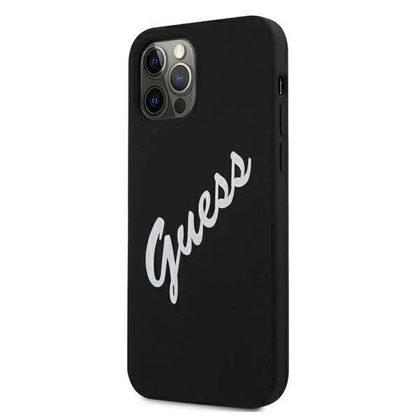 Guess GUHCP12LLSVSBW iPhone 12 Pro Max 6,7 "schwarz und weiß / schwarz weiß Hardcase Silikon Vintage