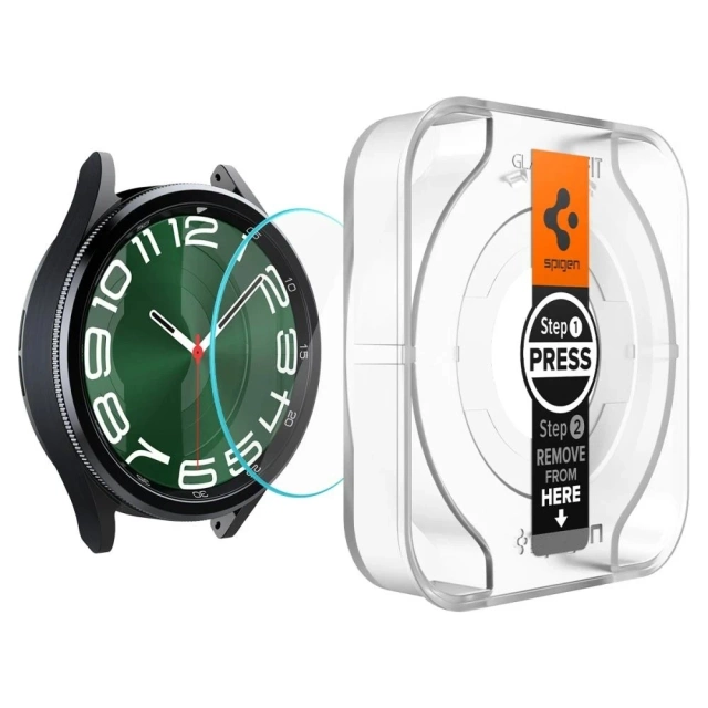 Tvrdené sklo Spigen Glas.tr „Ez-Fit“ v dvoch baleniach pre Samsung Galaxy Watch 6 Classic (47 mm) číre