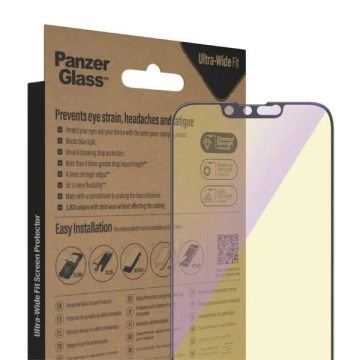 Szkło PanzerGlass Ultra-Wide Fit pro iPhone 14 / 13 Pro / 13 6,1" Ochrana obrazovky Antibakteriální Snadné zarovnání Včetně Anti-modré světlo 2791