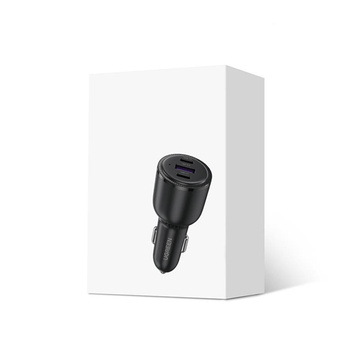 UGREEN CD239 car charger, USB, 2x USB-C, PD, 69W (black)