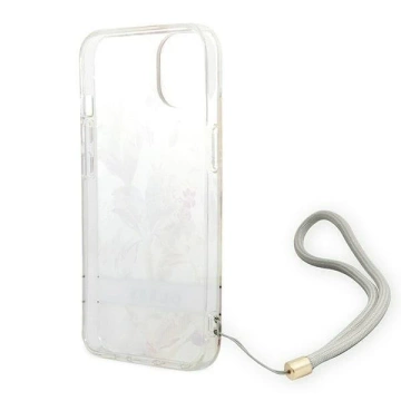 Etui Guess GUOHCP14MHFLSU do Apple iPhone 14 Plus 6,7" fioletowy/fialové pevné pouzdro Flower Strap