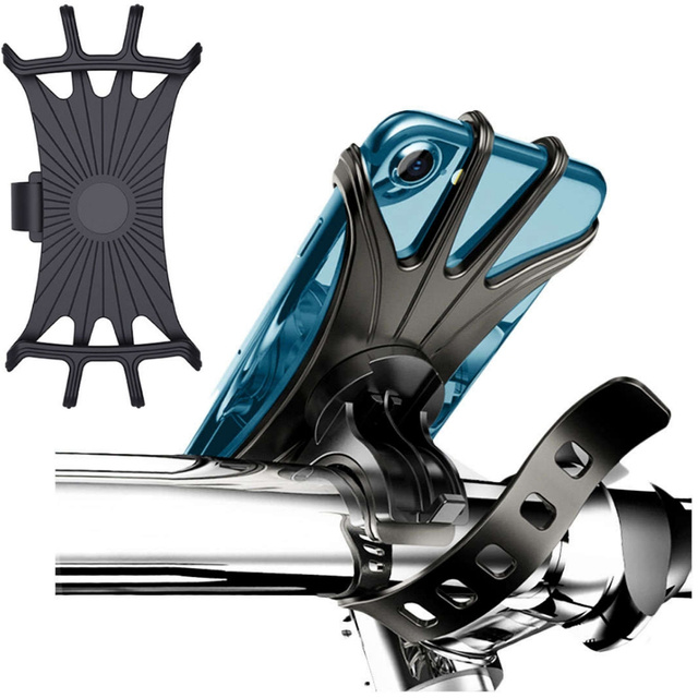 Uchwyt rowerowy Alogy Spider TPU Bike Holder do telefonu Silikonowy elastyczny na rower motor hulajnoge quad Czarny