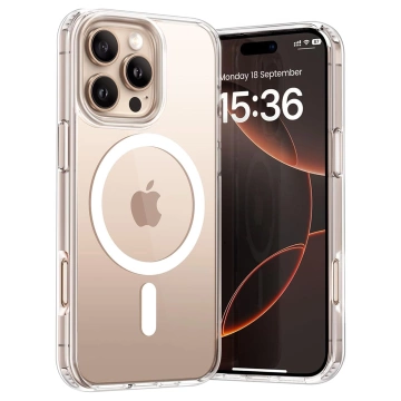 Puzdro pre Apple iPhone 16 Pro Alogy Anti-Shock Hybrid Case pre MagSafe Transparent
