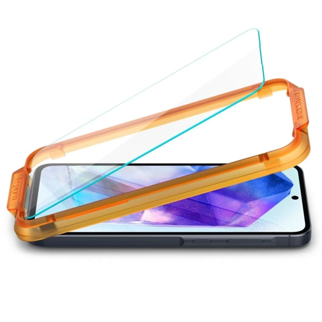 Tvrzené sklo Spigen Alm Glas.tR 2-balení pro Samsung Galaxy A55 5G Clear