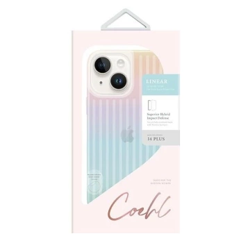 Etui UNIQ Coehl Linear pro iPhone 14 Plus 6,7" opalowy/iridescent
