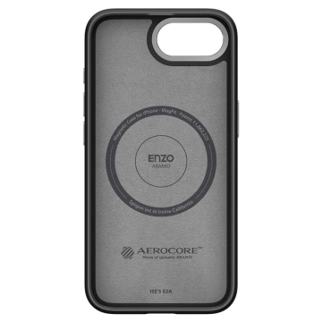 Puzdro Spigen Enzo Aramid MagSafe pre iPhone 16e, matné, čierne