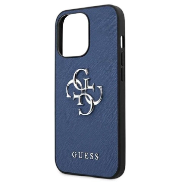 Etui Guess GUHCP13LSA4GSBL na iPhone 13 Pro / 13 6,1" pevné puzdro Saffiano 4G Metal Logo